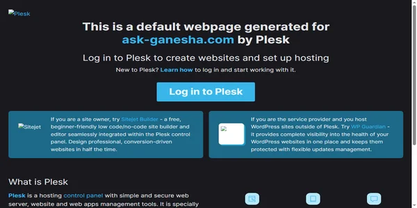 Screenshot of ask-ganesha.com