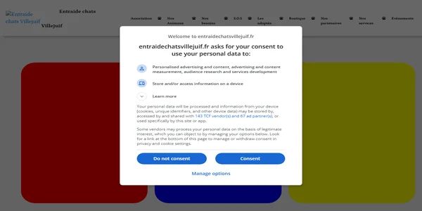 Screenshot of association-entraide-chats-villejuif.com