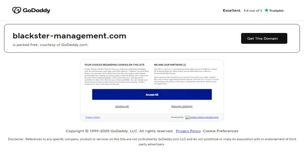 Screenshot of blackster-management.com