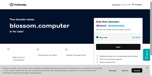 Screenshot of blossom.computer