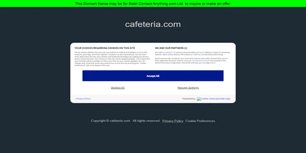 Screenshot of cafeteria.com