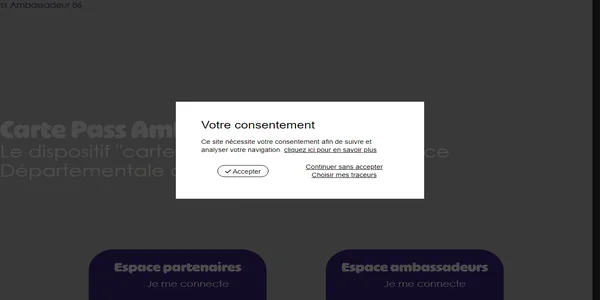 Screenshot of carte-ambassadeur86.com