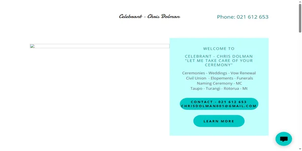 Screenshot of celebrant-chrisdolman.com