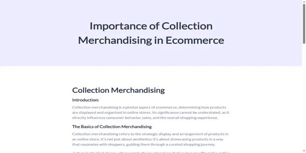 Screenshot of collection-merchandising.com