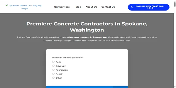 Screenshot of concrete-spokane.com