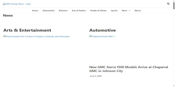 Screenshot of dmgenergy-news.com
