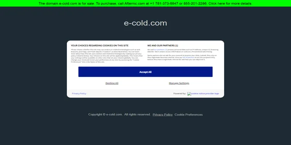 Screenshot of e-cold.com