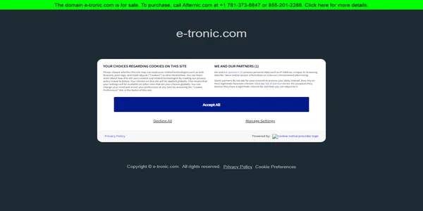 Screenshot of e-tronic.com