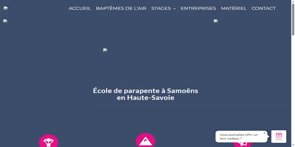 Screenshot of ecole-parapente-samoens.com