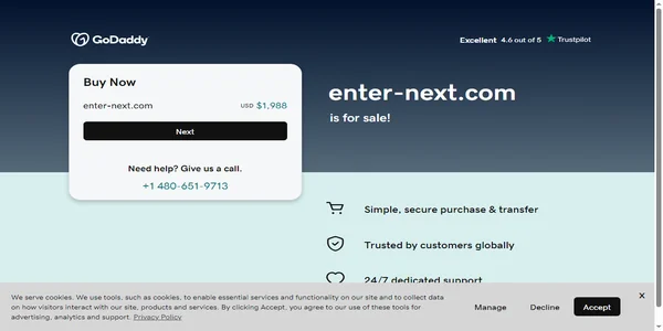 Screenshot of enter-next.com