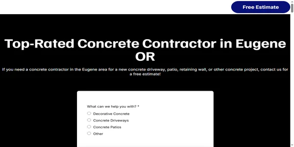Screenshot of eugene-concrete.com
