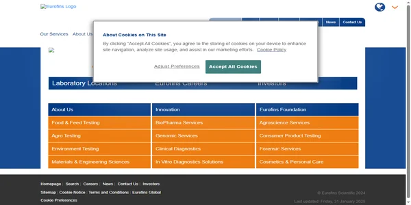 Screenshot of eurofins-test.com