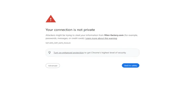 Screenshot of filter-factory.com