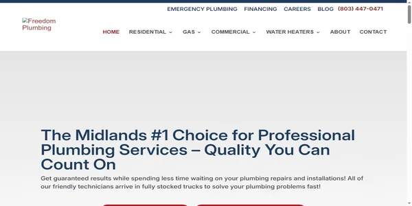 Screenshot of freedom-plumbing.com