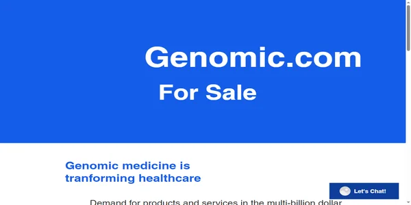 Screenshot of genomic.com