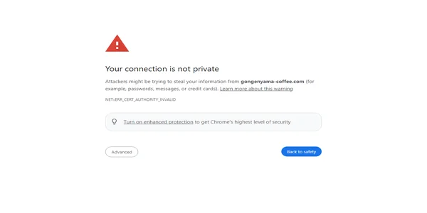 Screenshot of gongenyama-coffee.com
