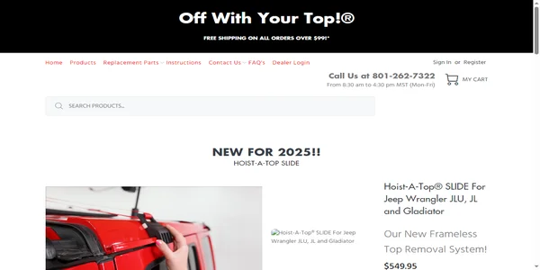 Screenshot of hoist-a-cart.com