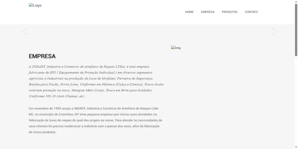 Screenshot of indart.com.br