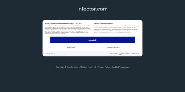 Screenshot of infector.com