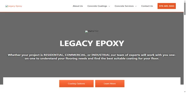 Screenshot of legacy-epoxy.com