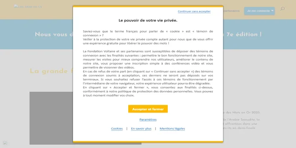 Screenshot of les-mots-en-or.com