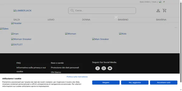 Screenshot of lumberjack.com
