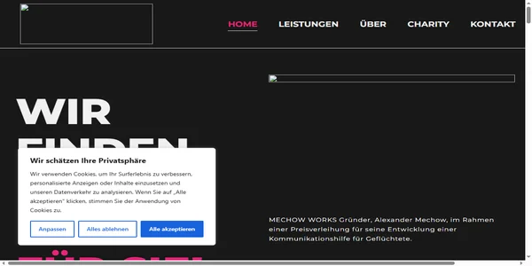 Screenshot of mechow-works.com