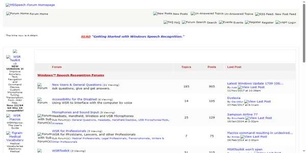 Screenshot of msspeech-forum.com