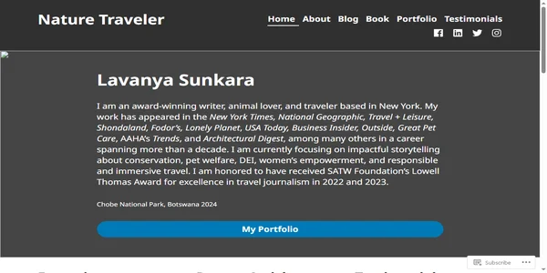 Screenshot of nature-traveler.com