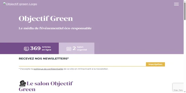 Screenshot of objectif-green.com