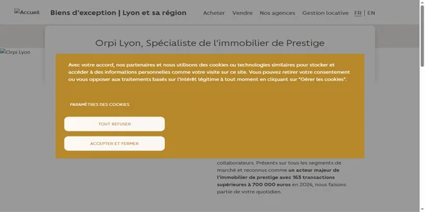 Screenshot of orpi-lyon-exception.com