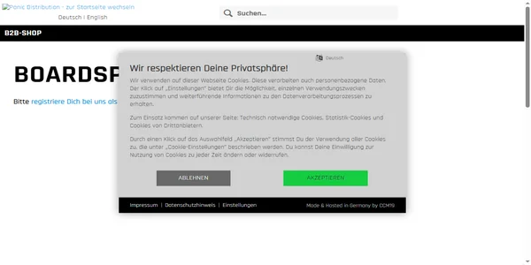 Screenshot of panic-distribution.com