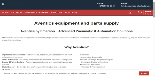Screenshot of pneumatic-distributor.com