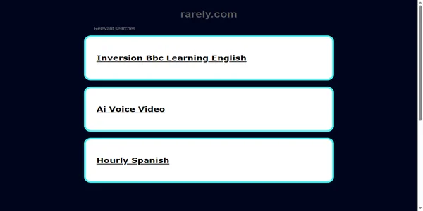 Screenshot of rarely.com