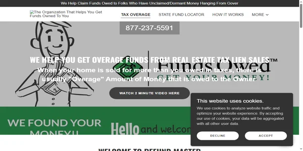 Screenshot of refund-master.com