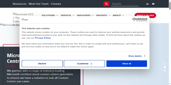 Screenshot of resonate-ucc.com