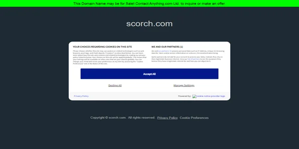Screenshot of scorch.com