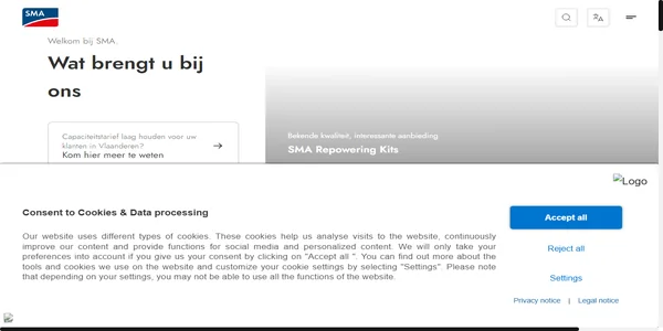 Screenshot of sma-benelux.com