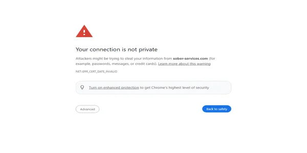 Screenshot of sober-services.com
