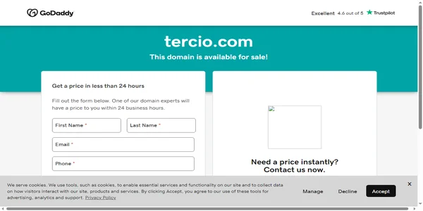 Screenshot of tercio.com