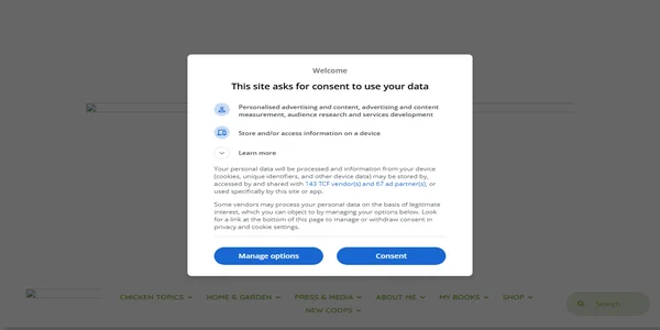 Screenshot of the-chicken-chick.com