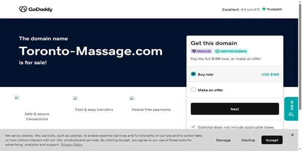 Screenshot of toronto-massage.com
