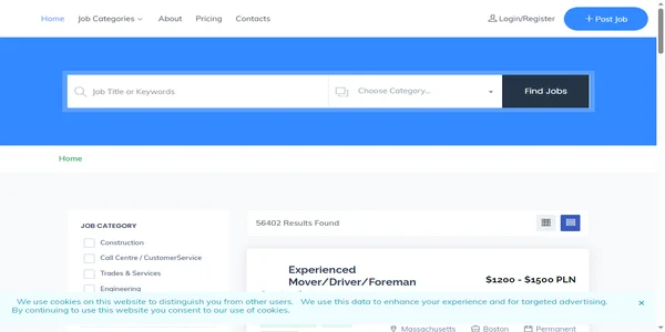 Screenshot of utility-worker.com