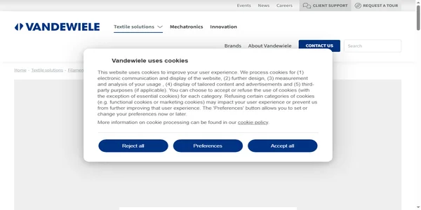 Screenshot of vdw-extrusion.com