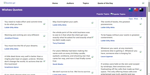 Screenshot of wishes-quote.com
